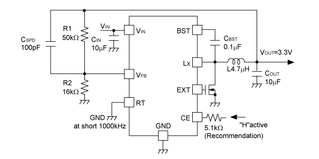 R1242S001A/B 基本回路例