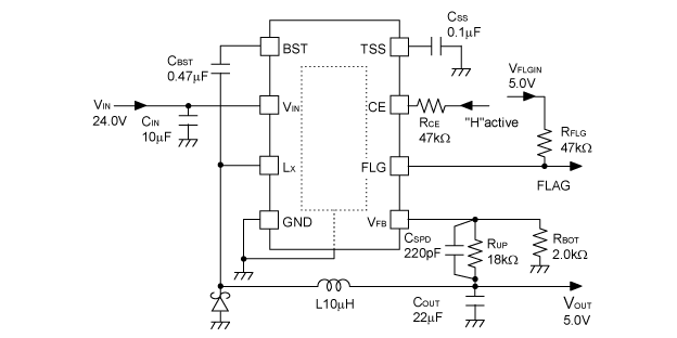 R1243x001C/D 基本回路例