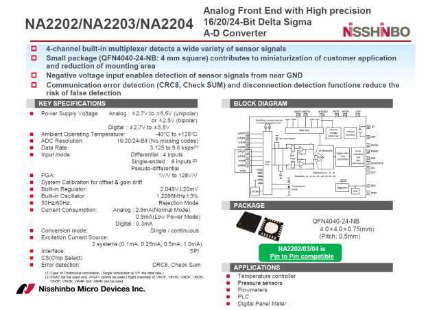 Overview of NA2202/03/04