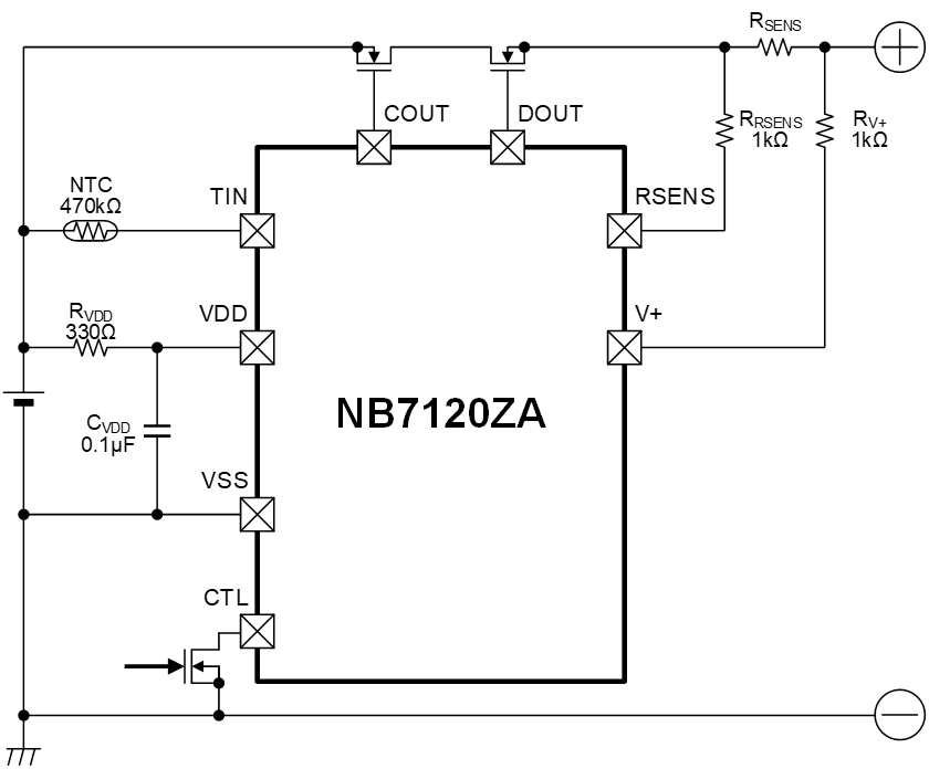NB7120 Typical Application Circuit