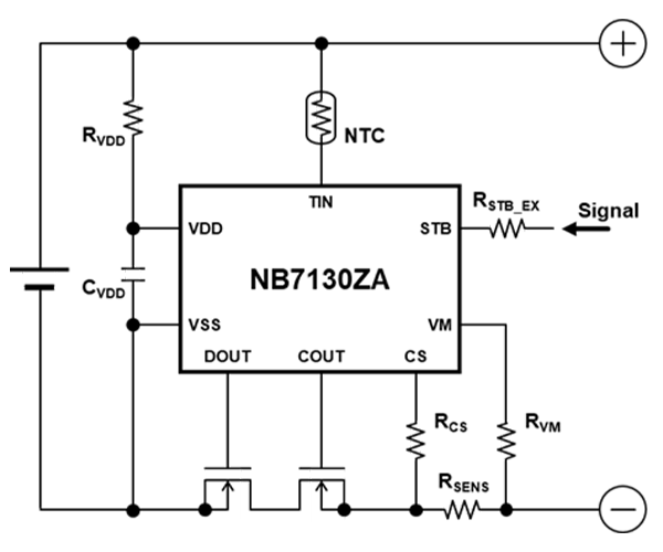 NB7130 Typical Application Circuits