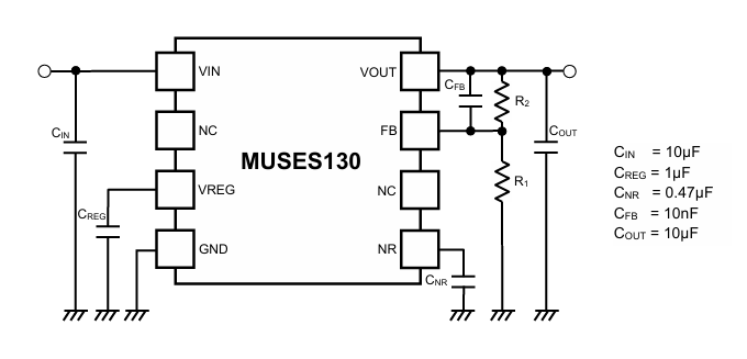 MUSES130基本回路例