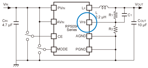 RP505K001C (出力電圧外部設定タイプ)