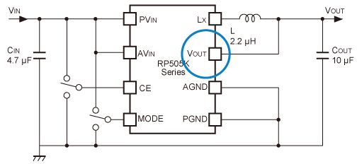 RP505Kxx1A/B (出力電圧IC内部固定タイプ)