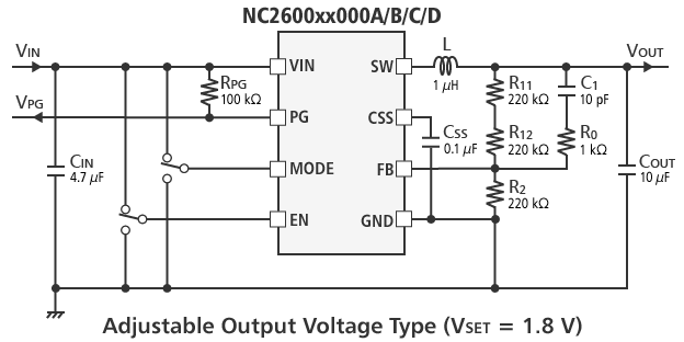 Typical Application (Adjustable Output Voltage Type)