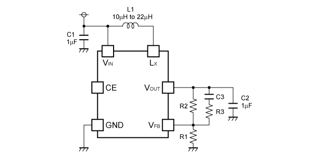 R1202xxxxA/B Typical Application