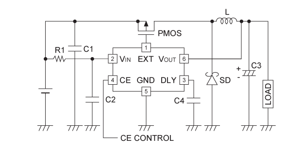 R1225Nxx2x 基本回路例