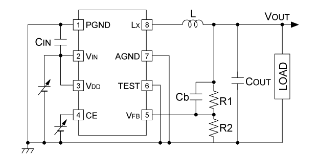 R1232D001C/D Typical Application