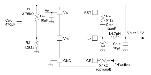 R1240x 基本回路例