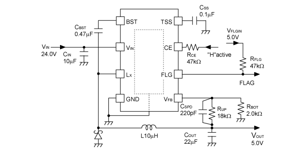 R1243x001C/D Typical Application