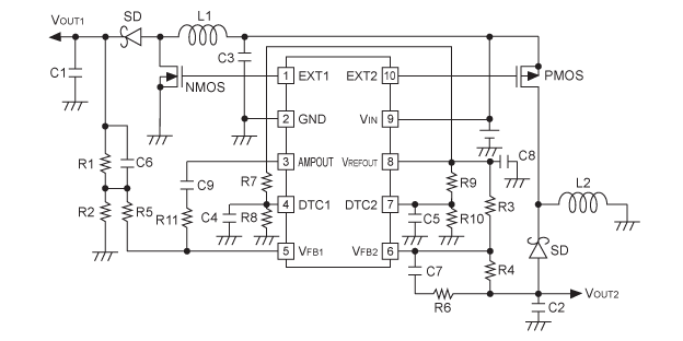 R1280D002A/C 基本回路例