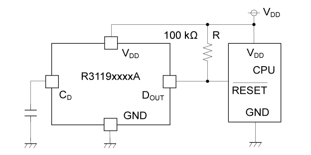 R3119xxxxA 基本回路例