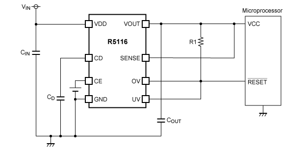 R5116 シリーズ基本回路例