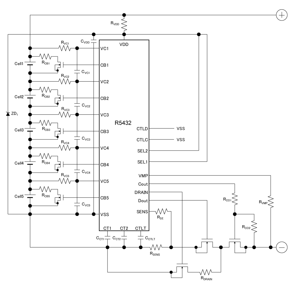 5cell protection, detecting disconnection, at operating cell-balance function