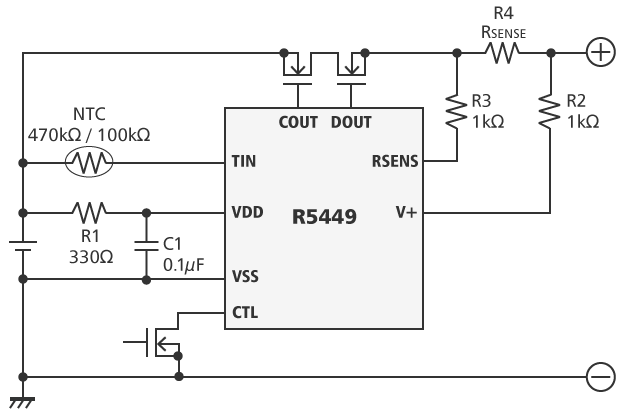 基本回路例 (by resistor)