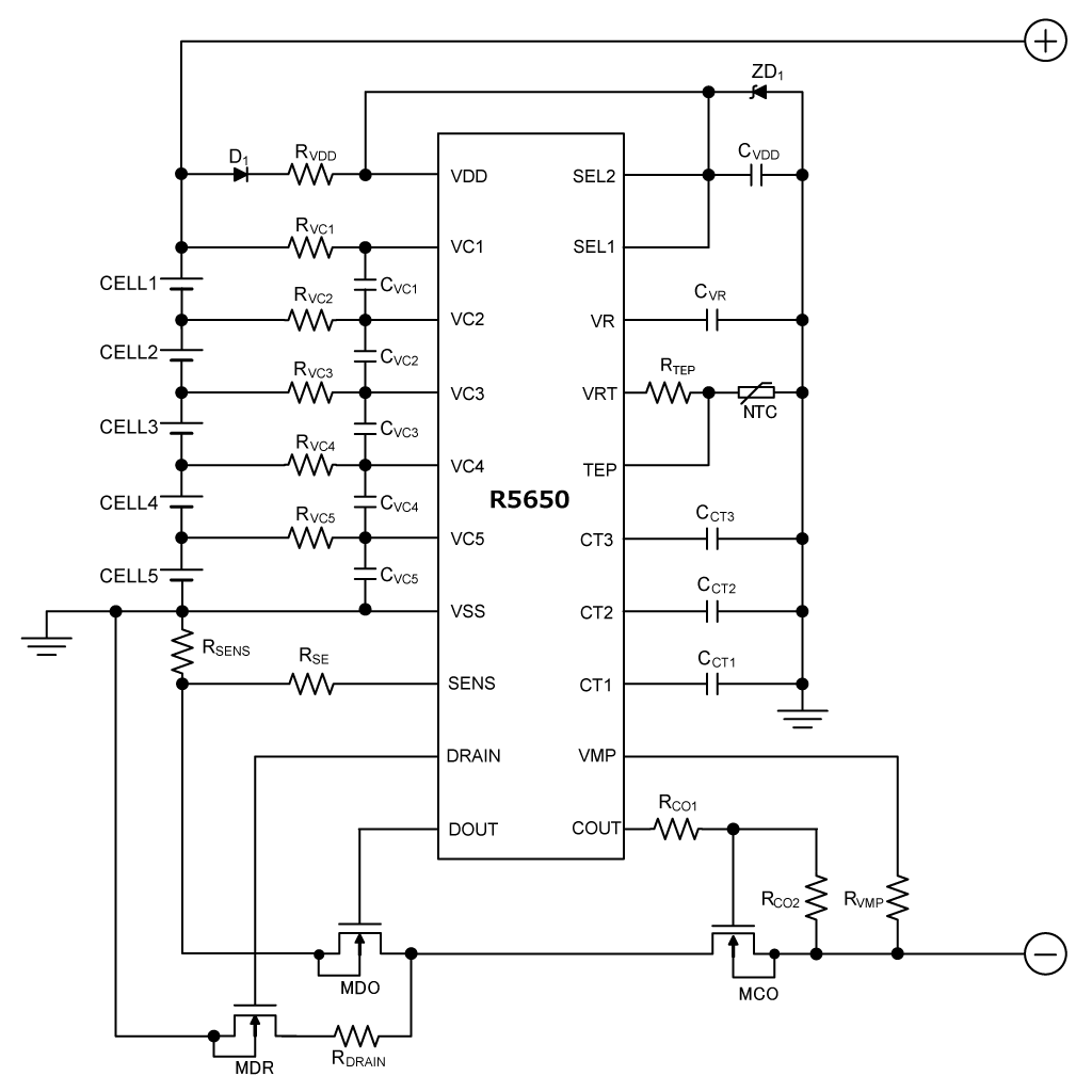 Typical Application: 5-cell Protection Battery Charger