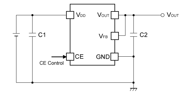 基本回路例 出力電圧IC 内部固定例