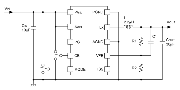 基本回路例 (出力電圧外部設定)