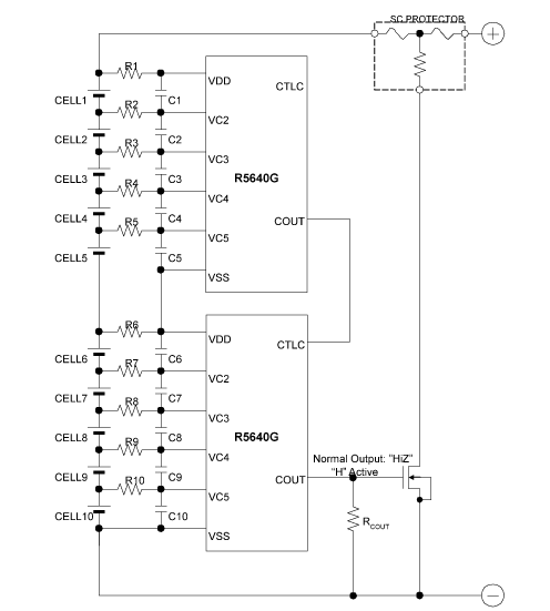 10-cell Protection Circuit at Cascading