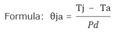 θja = Tj - Ta / Pd