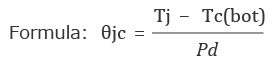 θjc = Tj - Tc(bot) / Pd