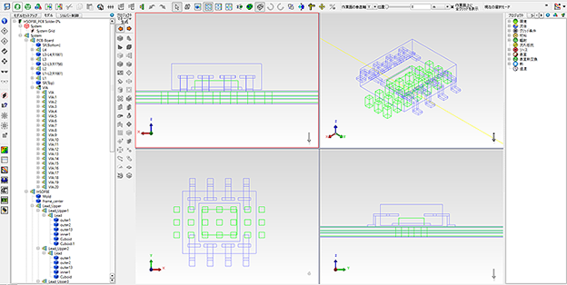 Electronics thermal analysis software FloTHERM: Model creation screen